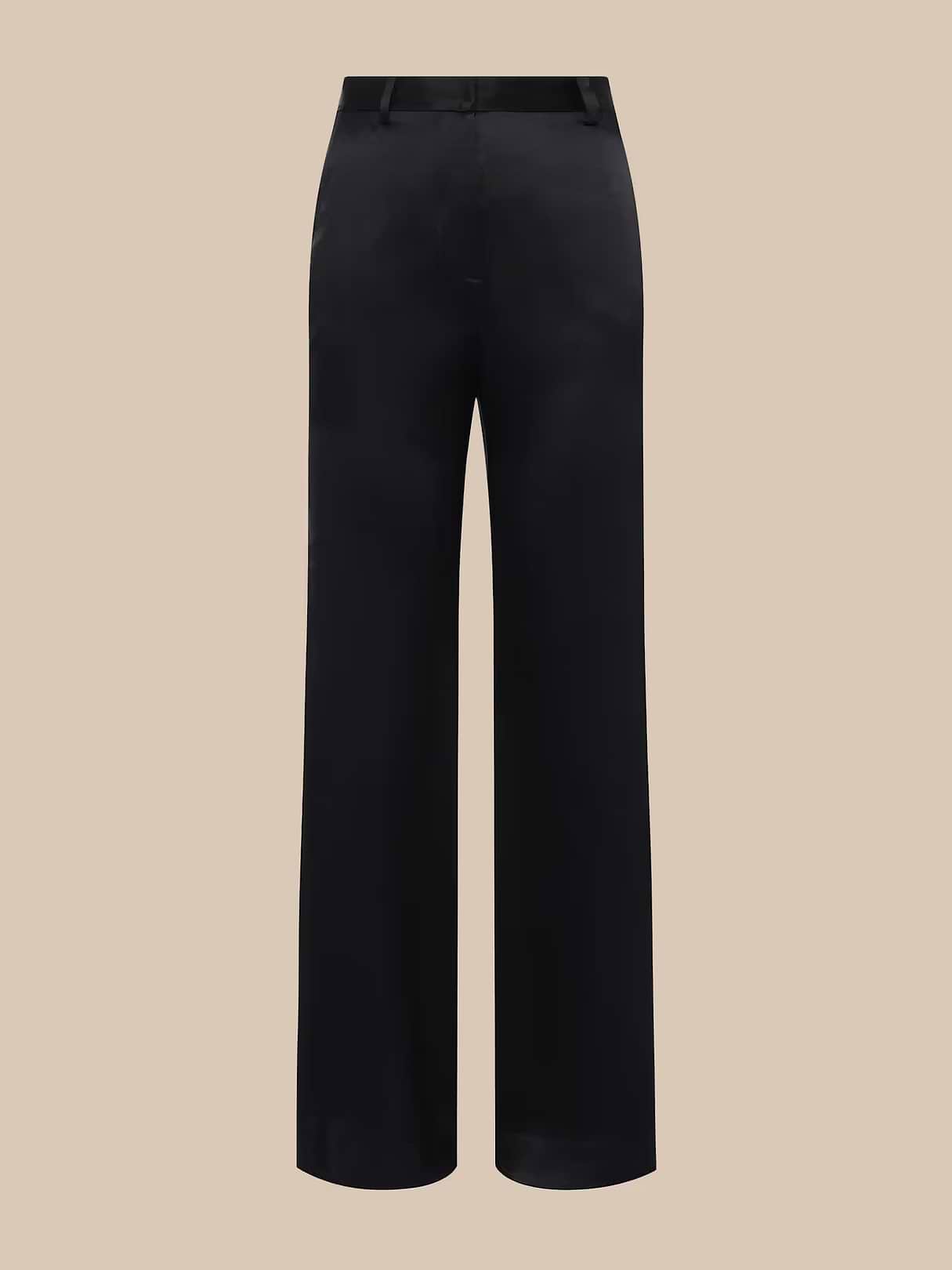 Novalynn Cropped Pleated Pant in Black | L'AGENCE