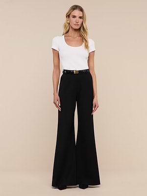 high waisted women dress pants Soft Motion Wide Leg Ultra High Rise Pant for Tall Women in Black L / Extra Tall / Black main image 0