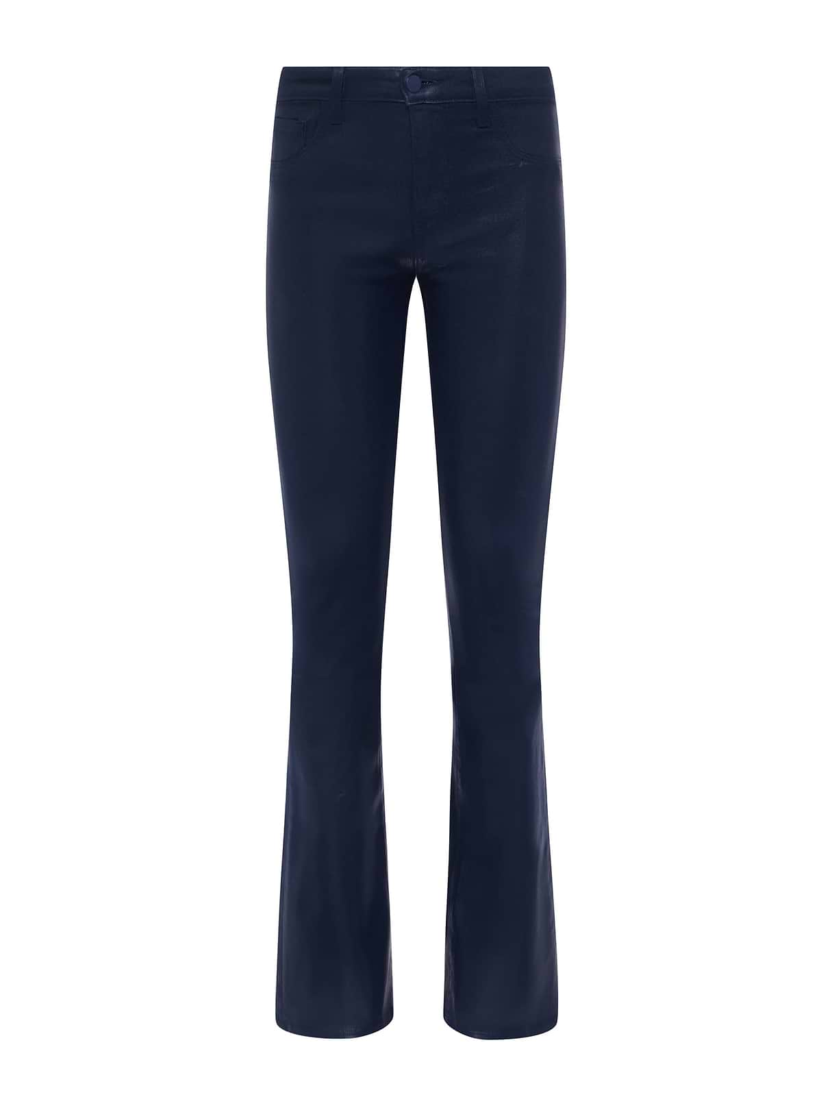 Selma Coated Bootcut Jean in Noir Coated | L'AGENCE
