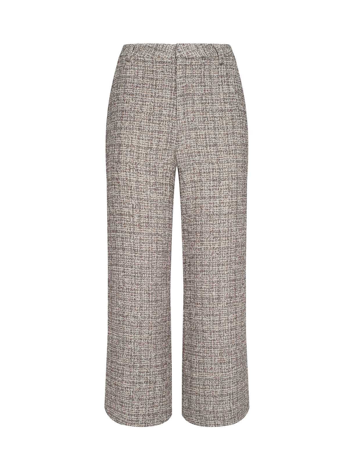 Allanah Striped Trouser in Grey/Ivory Stripe | L'AGENCE
