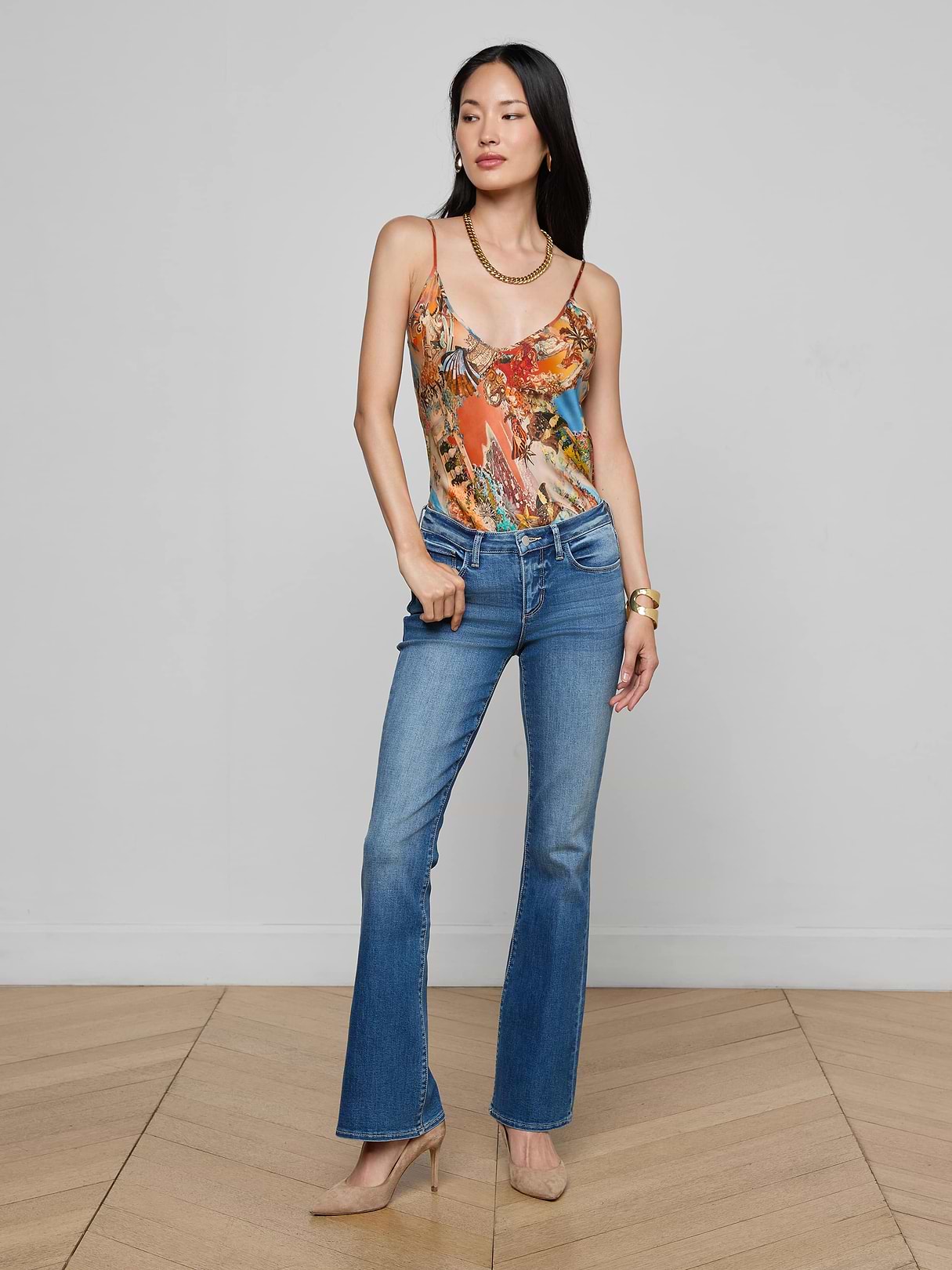 LEGANCE produce by Ｊ-cIub Selma Bootcut Jean in Getty | L'AGENCE