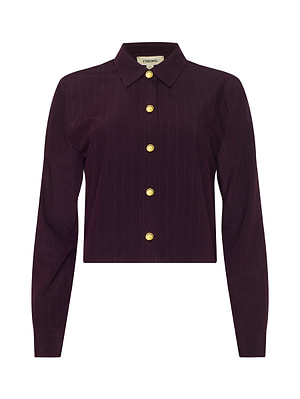 Cosette Shirt in Black/Gold | L'AGENCE Cosette Shirt in Black/Gold | L'AGENCE