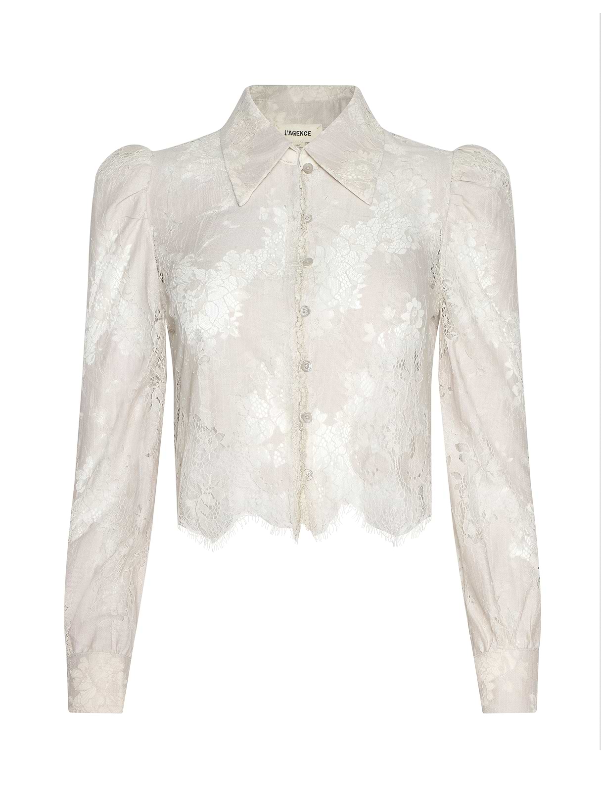 Maia Lace Blouse in Vintage White | L'AGENCE