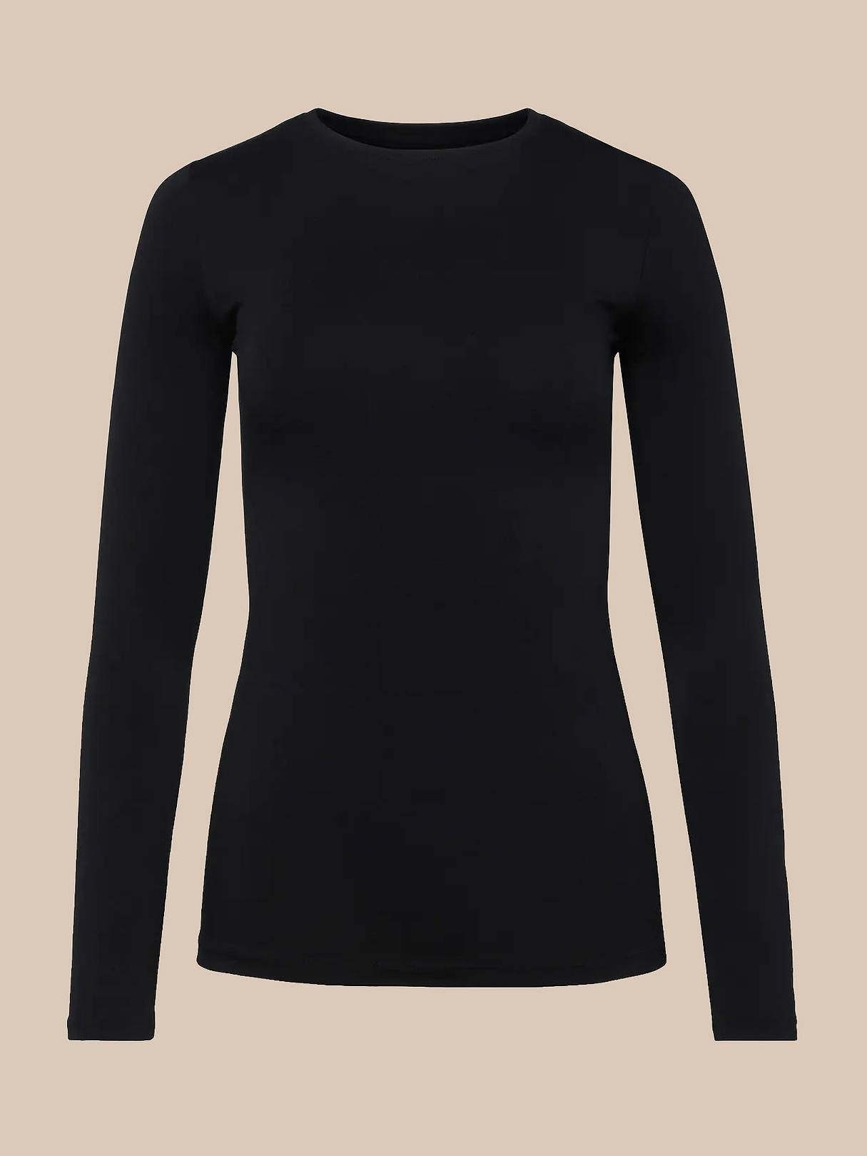 Tess Long Sleeve Tee in Black Micro Modal | L'AGENCE