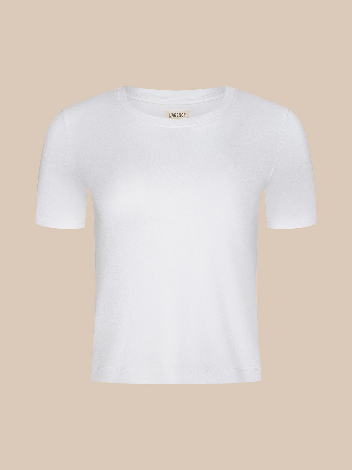Daria Oversized Cropped Tee in White | L'AGENCE