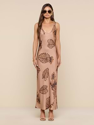 fitted lace wedding dress L'agence - Karma Sequin Maxi Dress main image 0