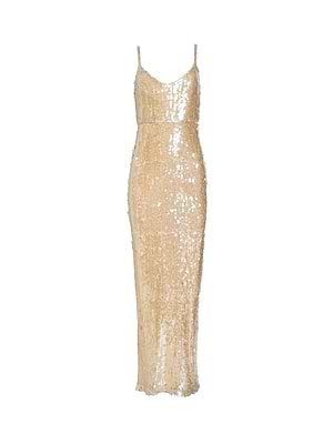 Karma Sequin Maxi Dress in Light Rose Sequin | L'AGENCE Karma Sequin Maxi Dress in Light Rose Sequin | L'AGENCE