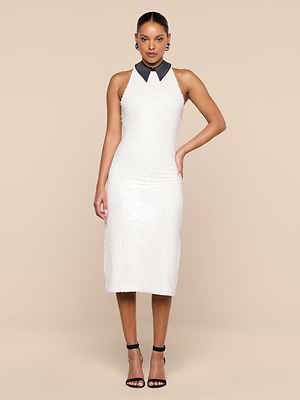 Karma Sequin Maxi Dress in Black | L'AGENCE