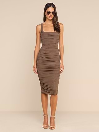 midi dress petite A-Line Floral Jacquard Soft Knit Color:Kelly Hits at mid Green Maxi Dress - FS_jump