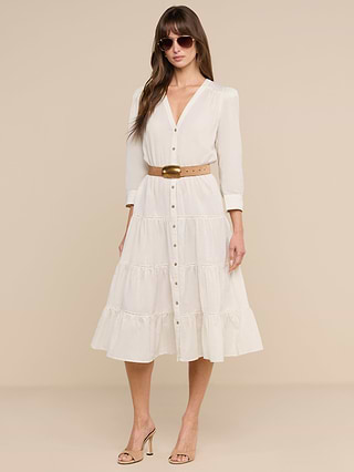 white racerback midi dress ANOUKI racerback midi dress