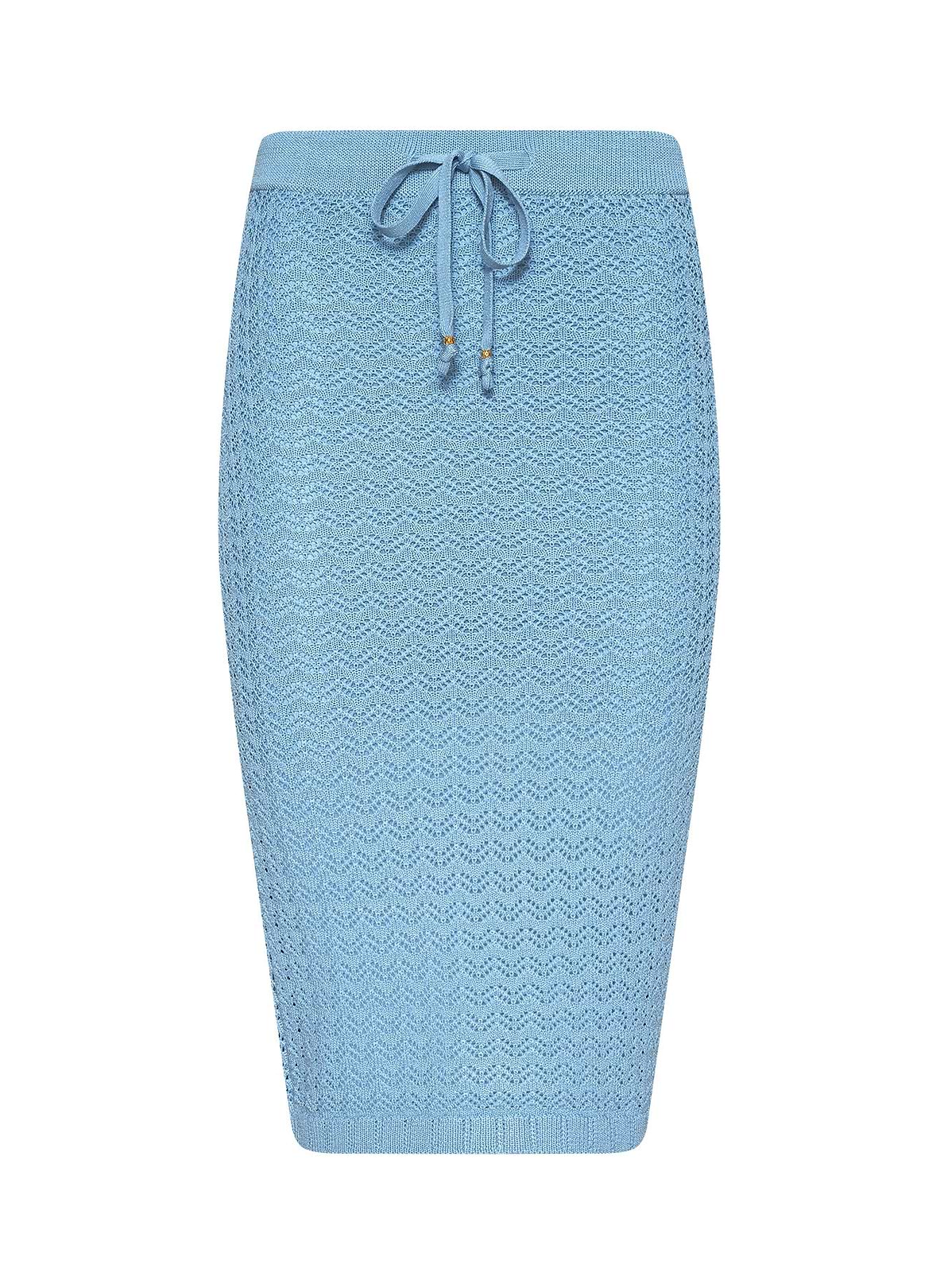 Cecilia Knit Mini Skirt in Midnight/Pop Blue | L'AGENCE