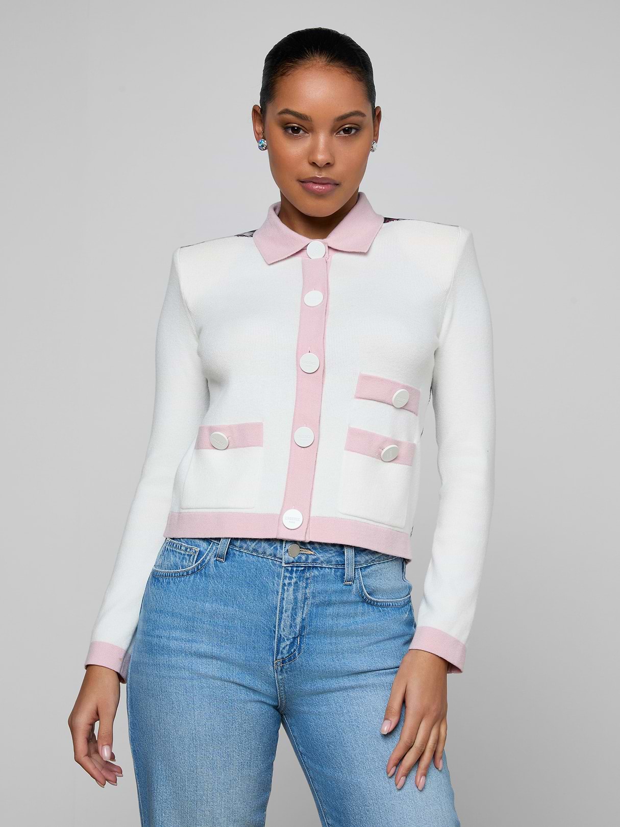 トップス Laubeblanc Double-breasted Knit cardigan 再入荷】Double-breasted Shaggy knit Cardigan – L'AUBE BLANC