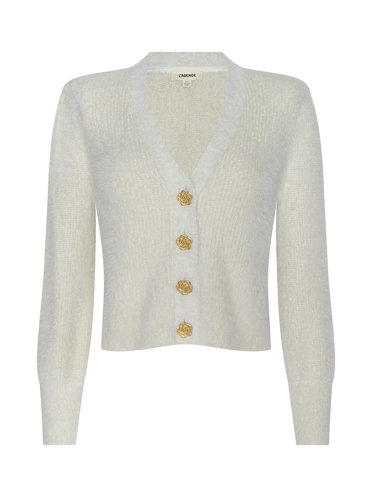 Siobhan Cardigan in Natural/Mauve Multi Argyle | L'AGENCE