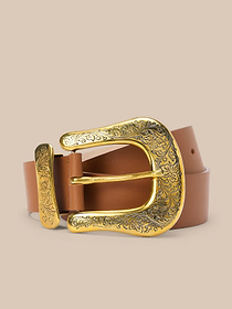 Ximena Belt in Tan Smooth | L'AGENCE