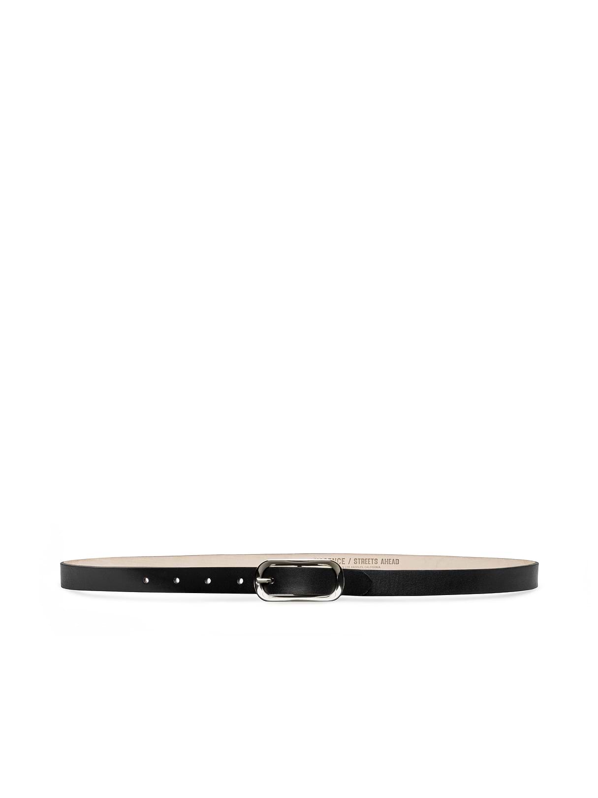新品 Ameri L ANTIQUE BELT ブラック Amerie Belt in Black Croc Embossed | L'AGENCE