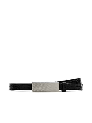 Chara Snake-Embossed Leather Belt in Dark Snake Embossed | L  display picture 2