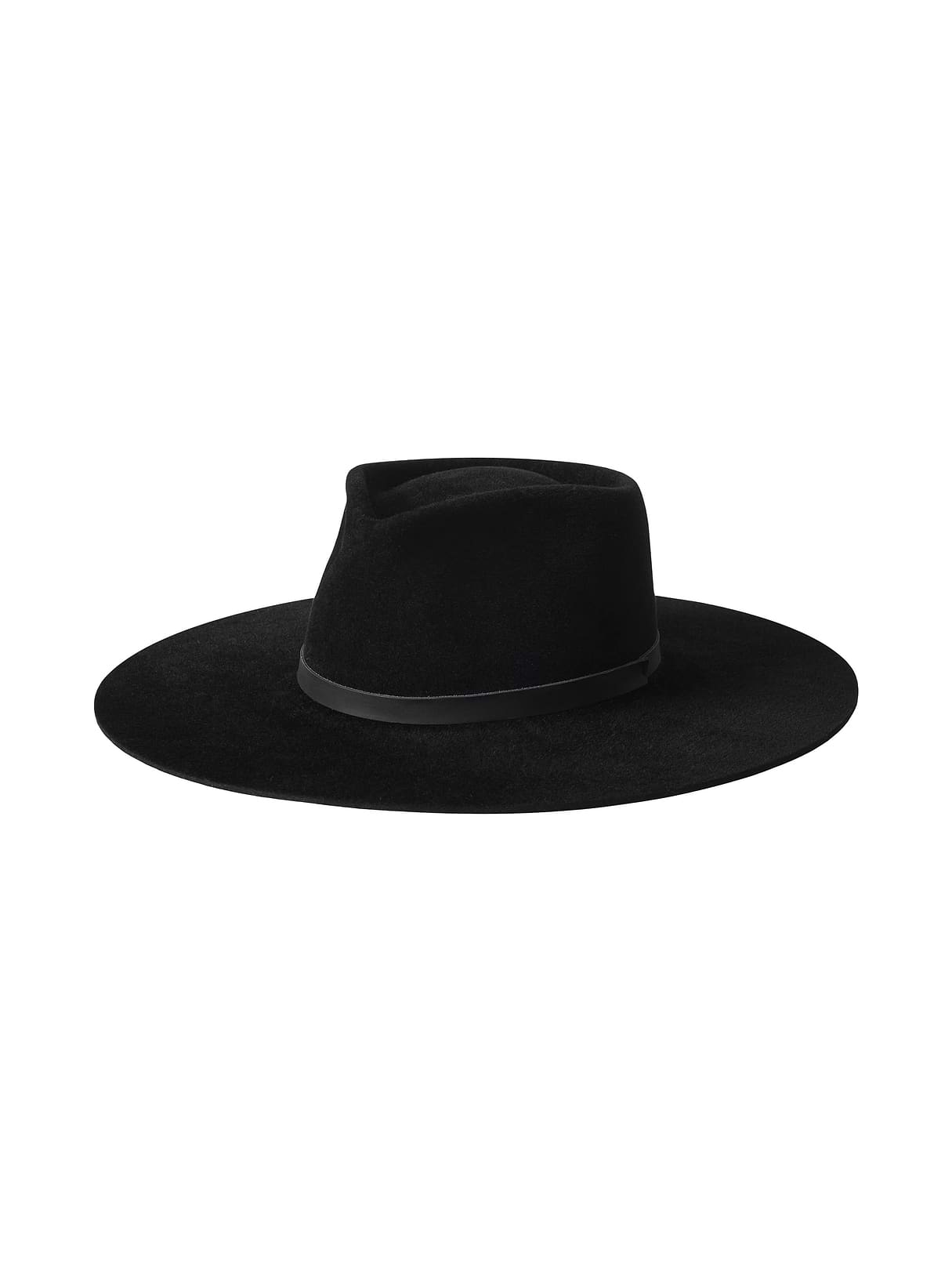 Adilah Wide-Brim Fedora in Black | L'AGENCE