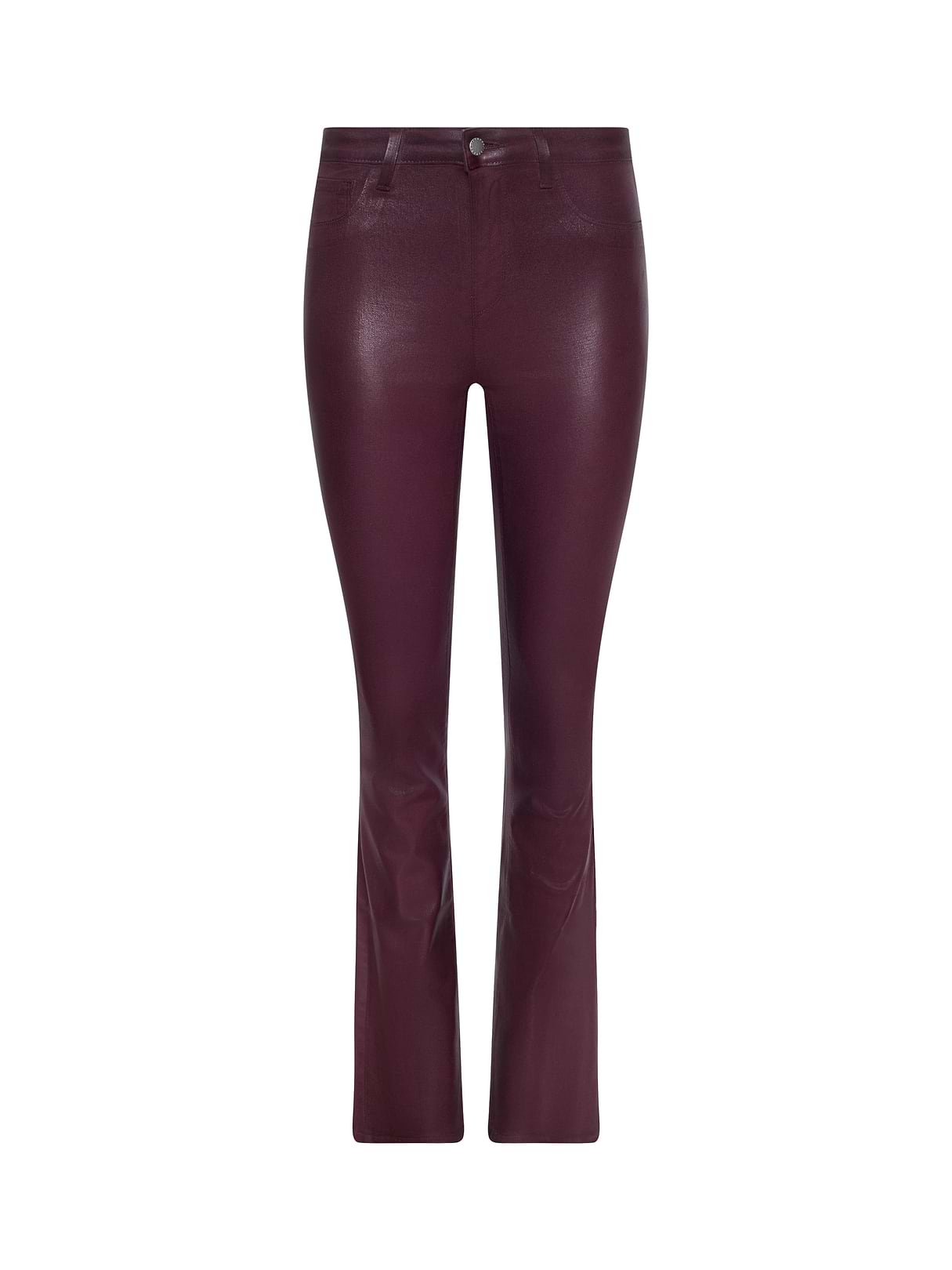 Selma Coated Bootcut Jean in Noir Coated | L'AGENCE
