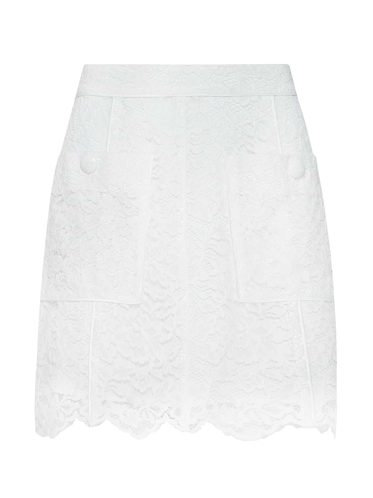 Karolina Vegan Leather Fringe Skirt in Croissant | L'AGENCE