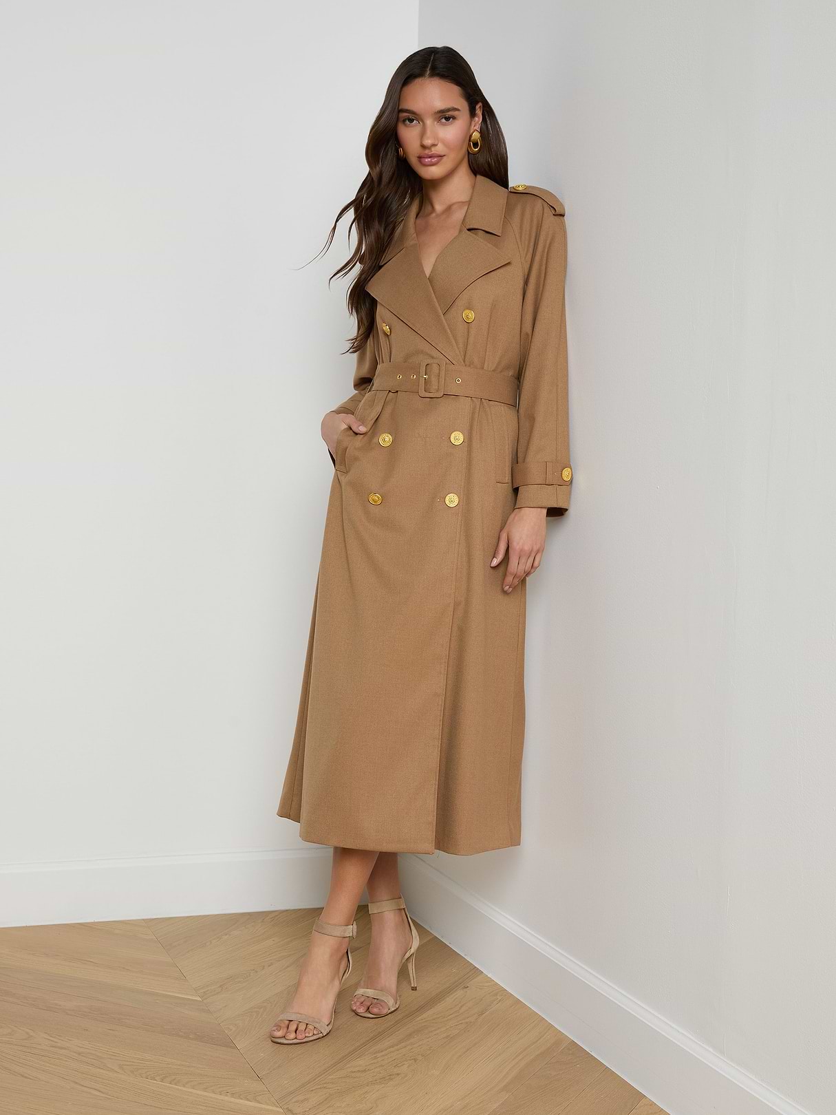 Brinley Oversized Trench Coat in Dark Macchiato