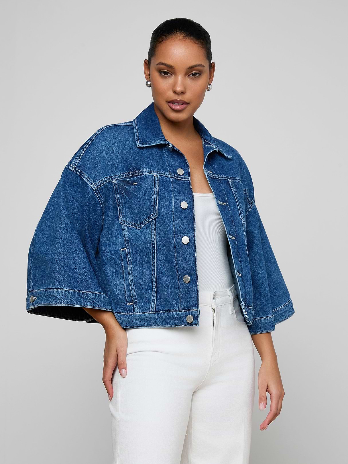 Silas Cape Jacket in Orwood | L'AGENCE