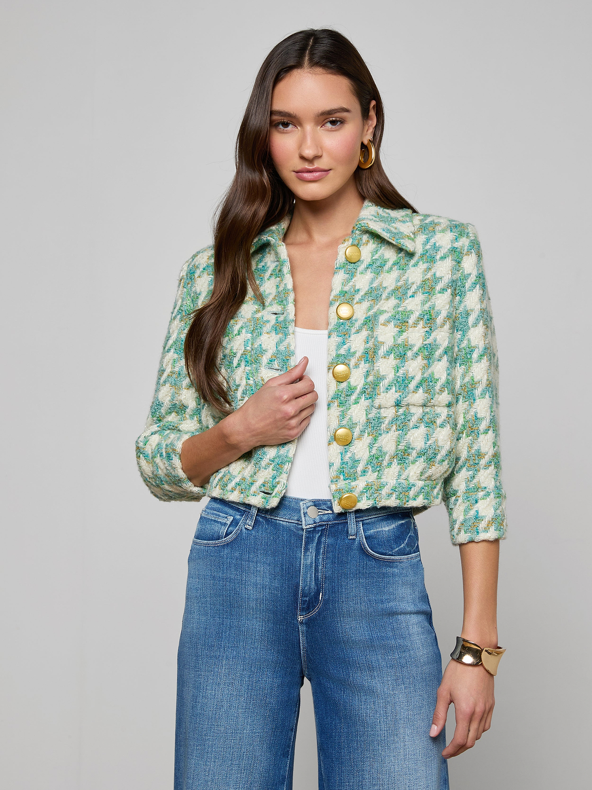 ジャケット・アウター KAJA HOUNDSTOOTH HARRINGTON JACKET KAJA HOUNDSTOOTH HARRINGTON JACKET | KAJA