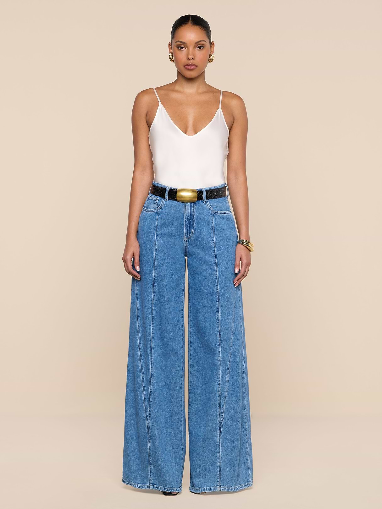 Niles Wide-Leg Jean in Torsten | L'AGENCE