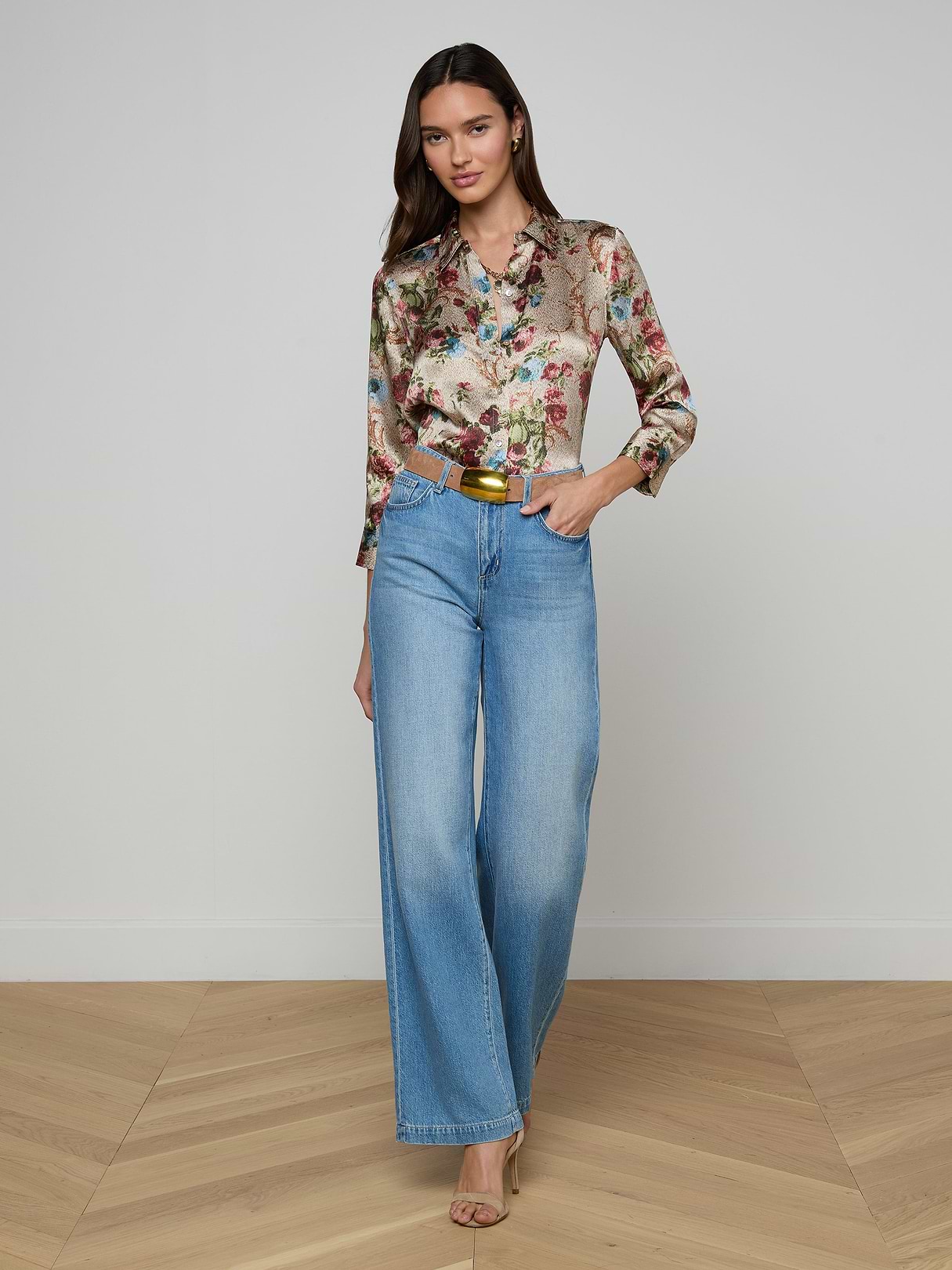 Scottie Wide-Leg Jean in Anaheim | L'AGENCE