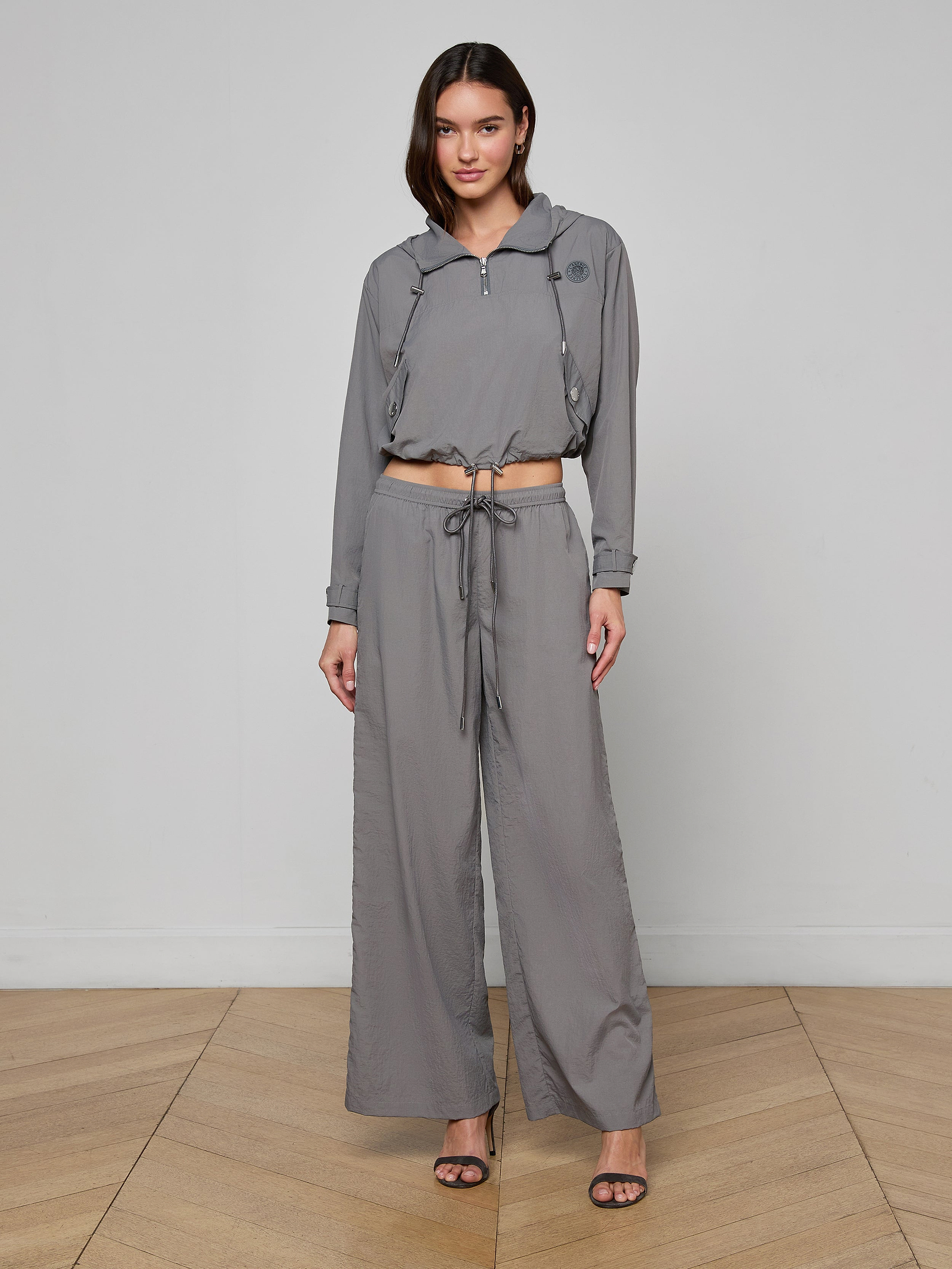 Valkyrie Snap Pant in Medium Grey | L'AGENCE