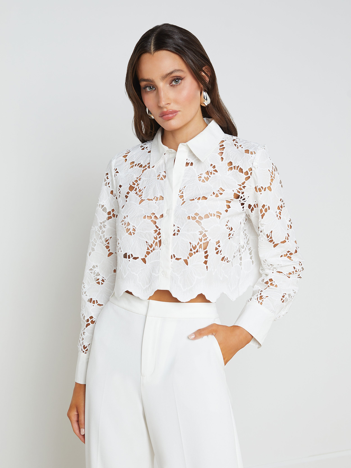 トップス ChikaKisada frills gather blouse 40587PCS_SEYCHELLE_WHITE_01_36