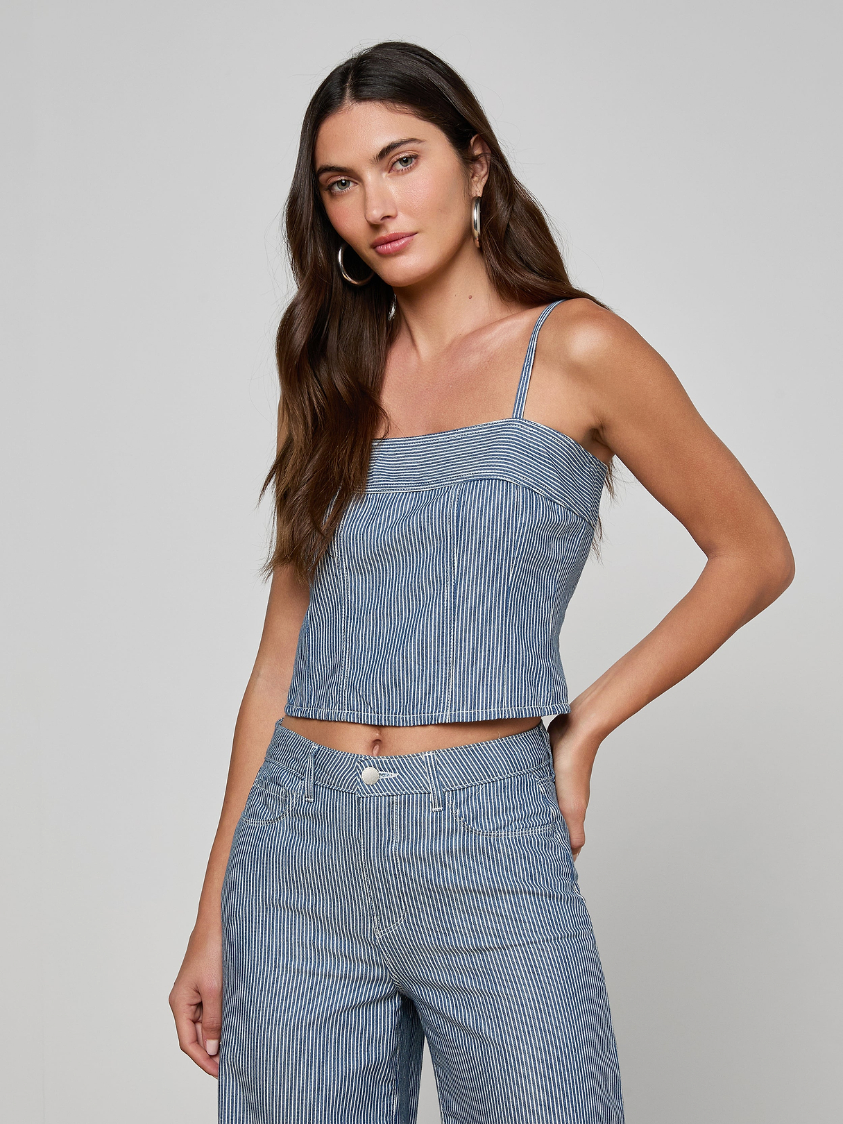 Arlin Tank in Azure Blue Stripe | L'AGENCE