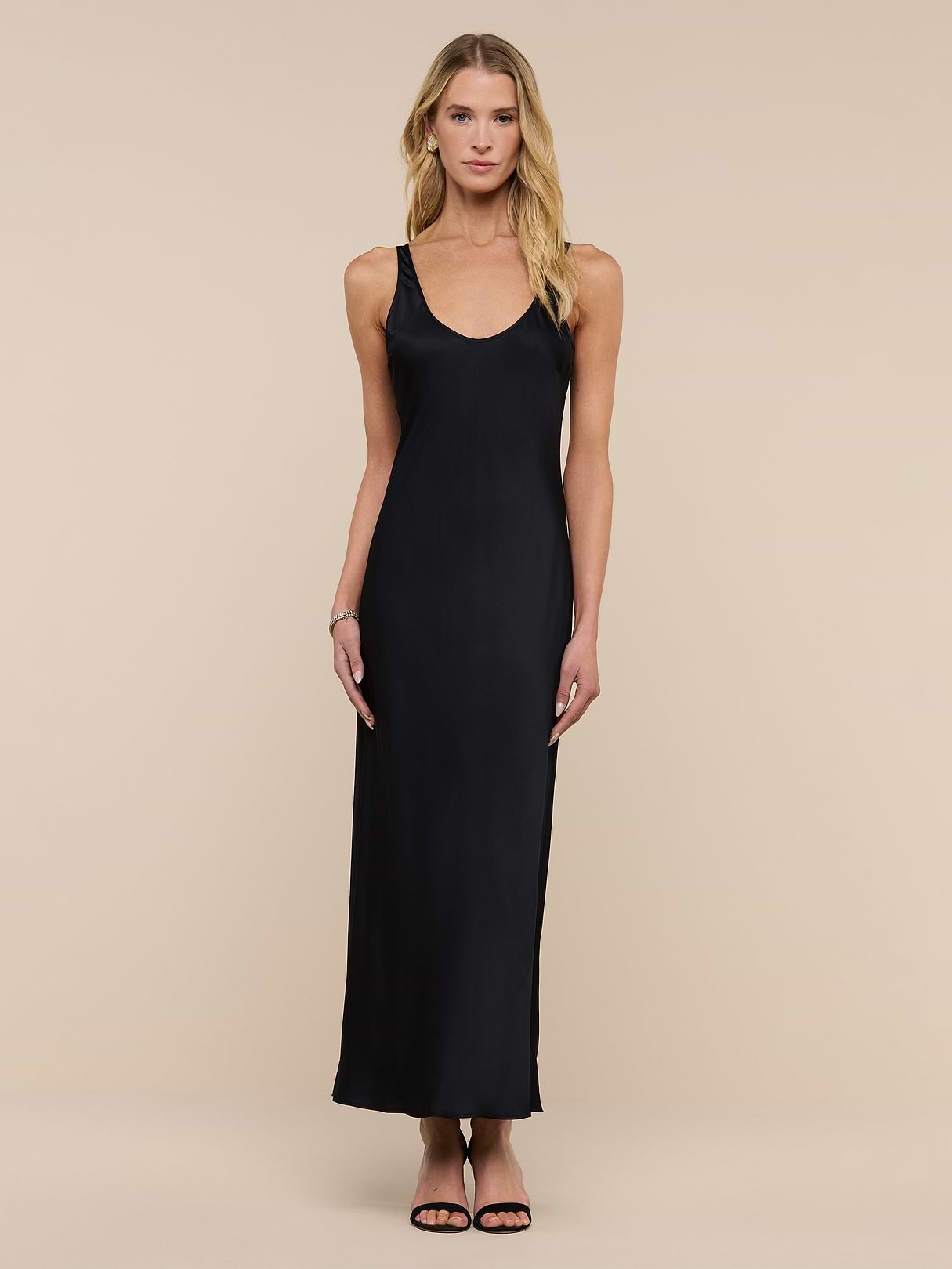 kit and ace back to front dress black Bead-Trimmed Long Halter Prom Dress with Open Back Neon Pink / Small main image 1