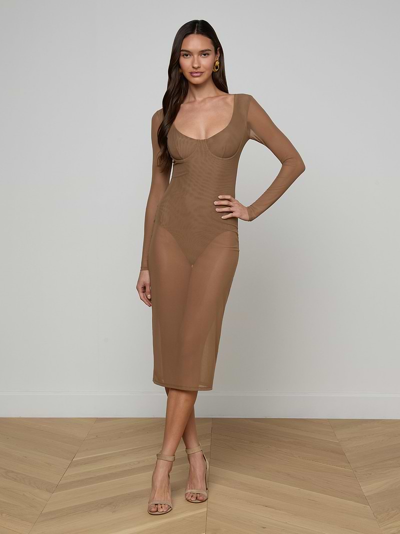 Long Sleeve Dresses - Refined Coverage and Style L'AGENCE Long Sleeve Dresses - Refined Coverage and Style L'AGENCE