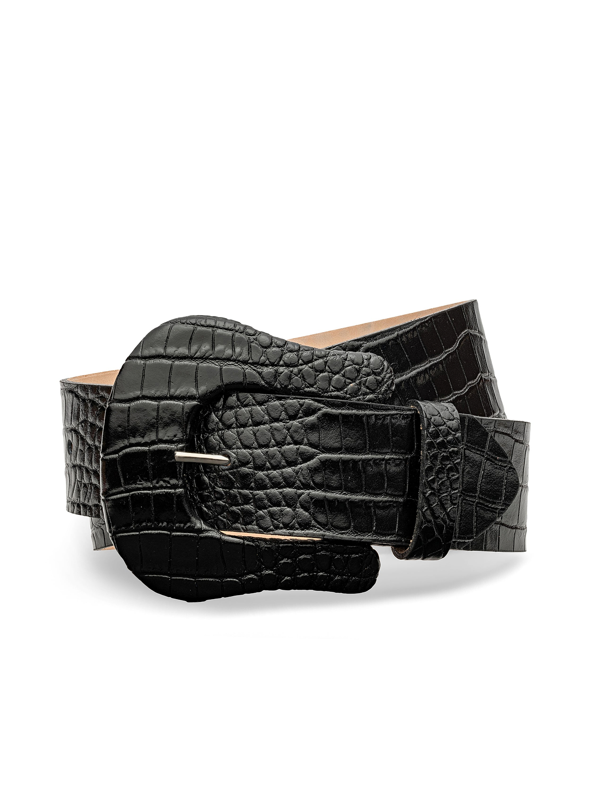 小物 ERL LOGO CROCO EFFECT LEATHER BELT ERL Logo Croco Effect Leather Belt | Men & Women | SVD USA