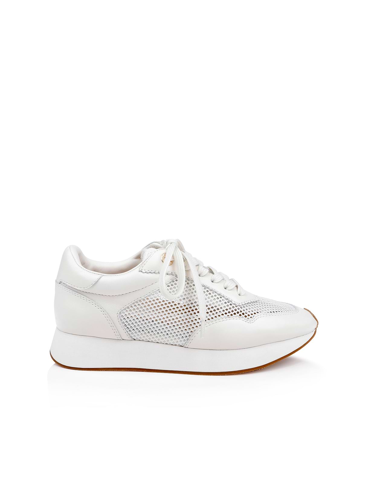 Deepa Platform Sneaker in White Leather | L'AGENCE
