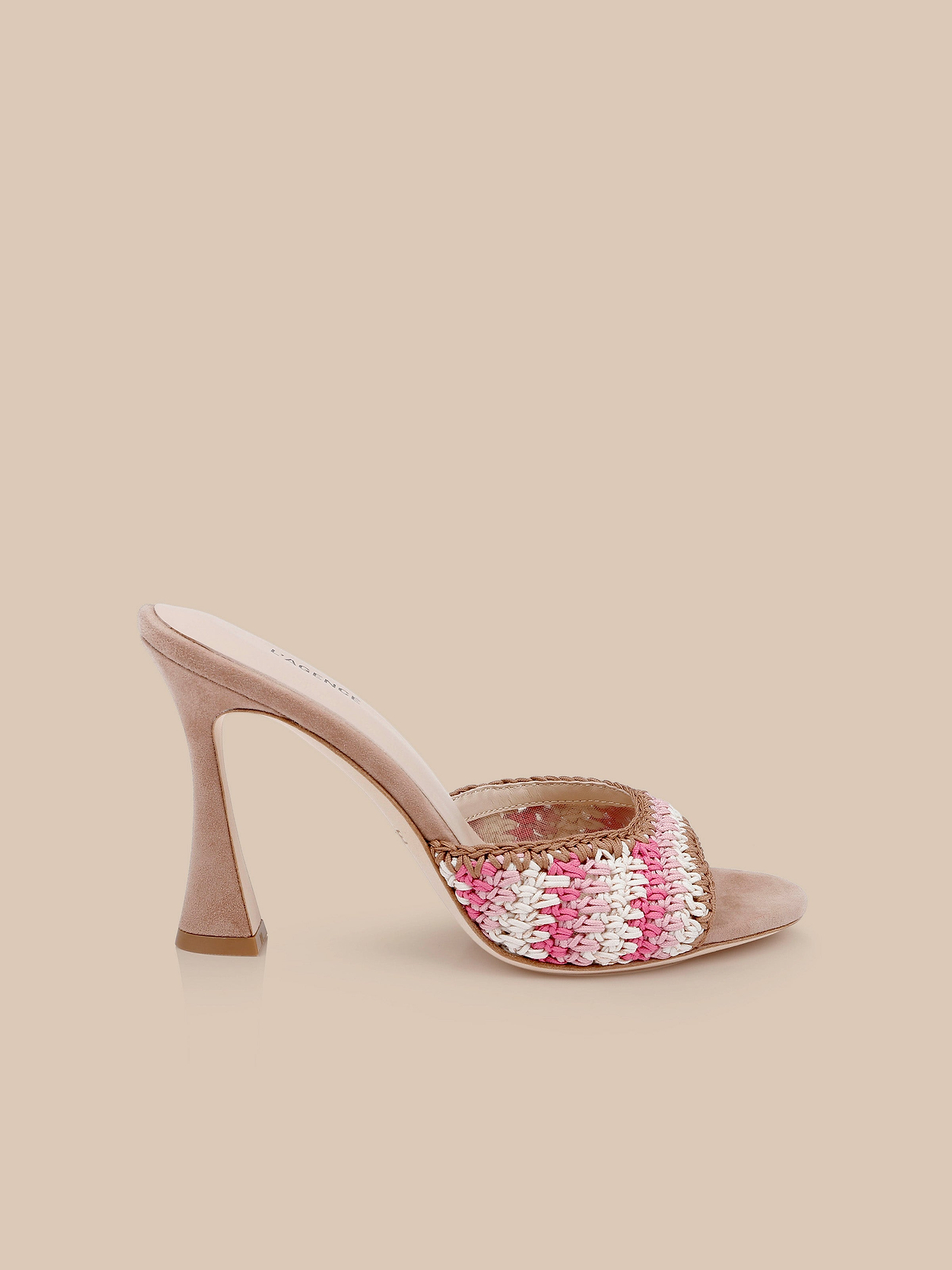 Moyes Crochet Sandal in Pink Multi Crochet | L'AGENCE