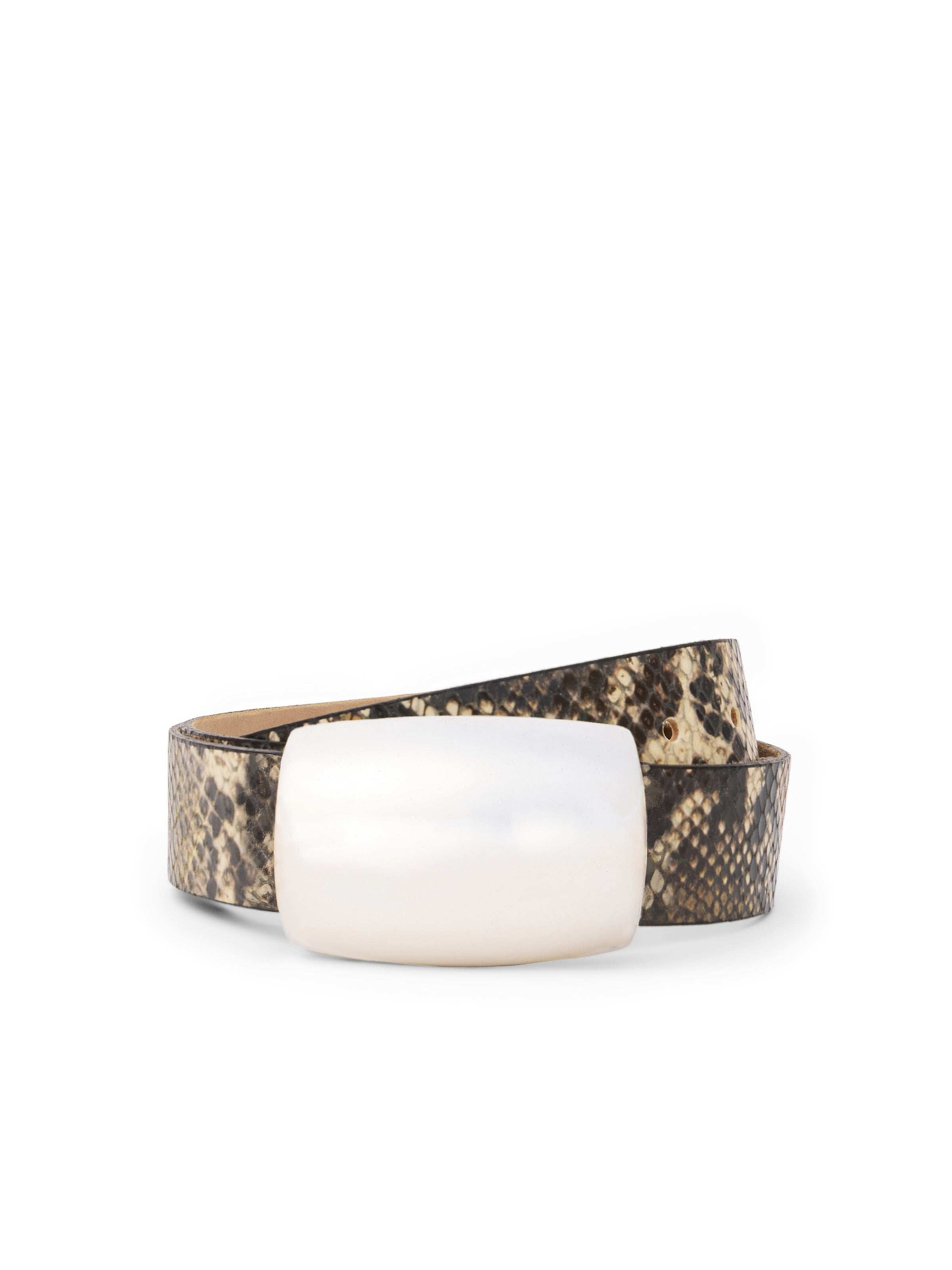 Milou Belt in Dark Snake Embossed | L display picture 2