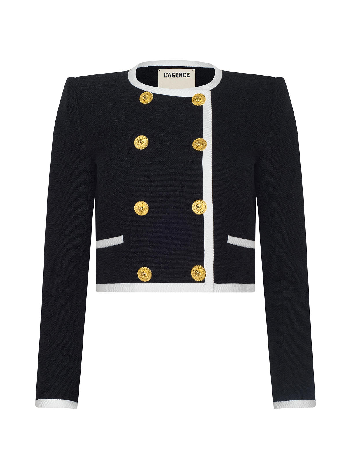 Mazikeen Tweed Jacket in Black/White | L'AGENCE