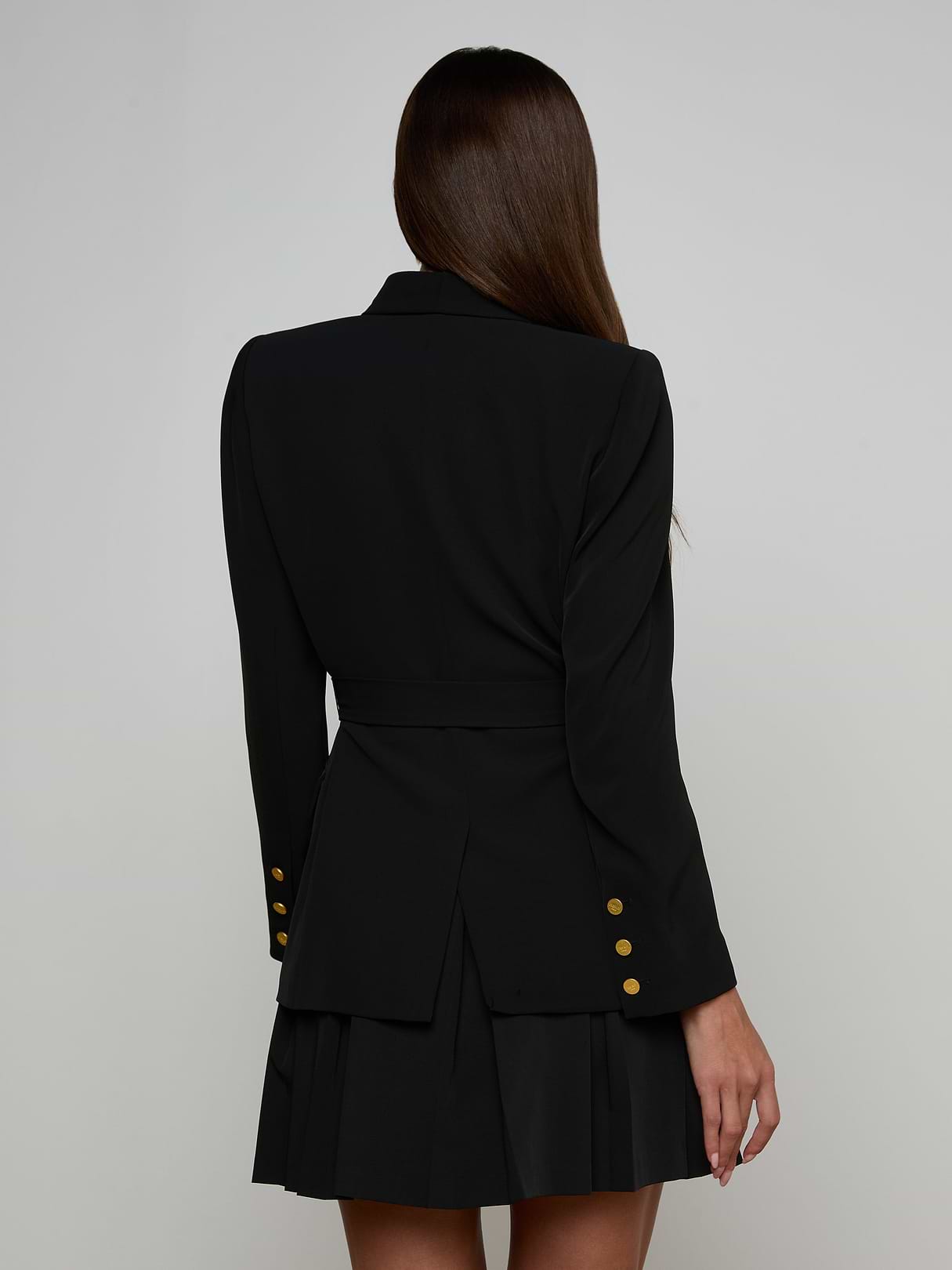 Aven Wrap Blazer in Black | L'AGENCE