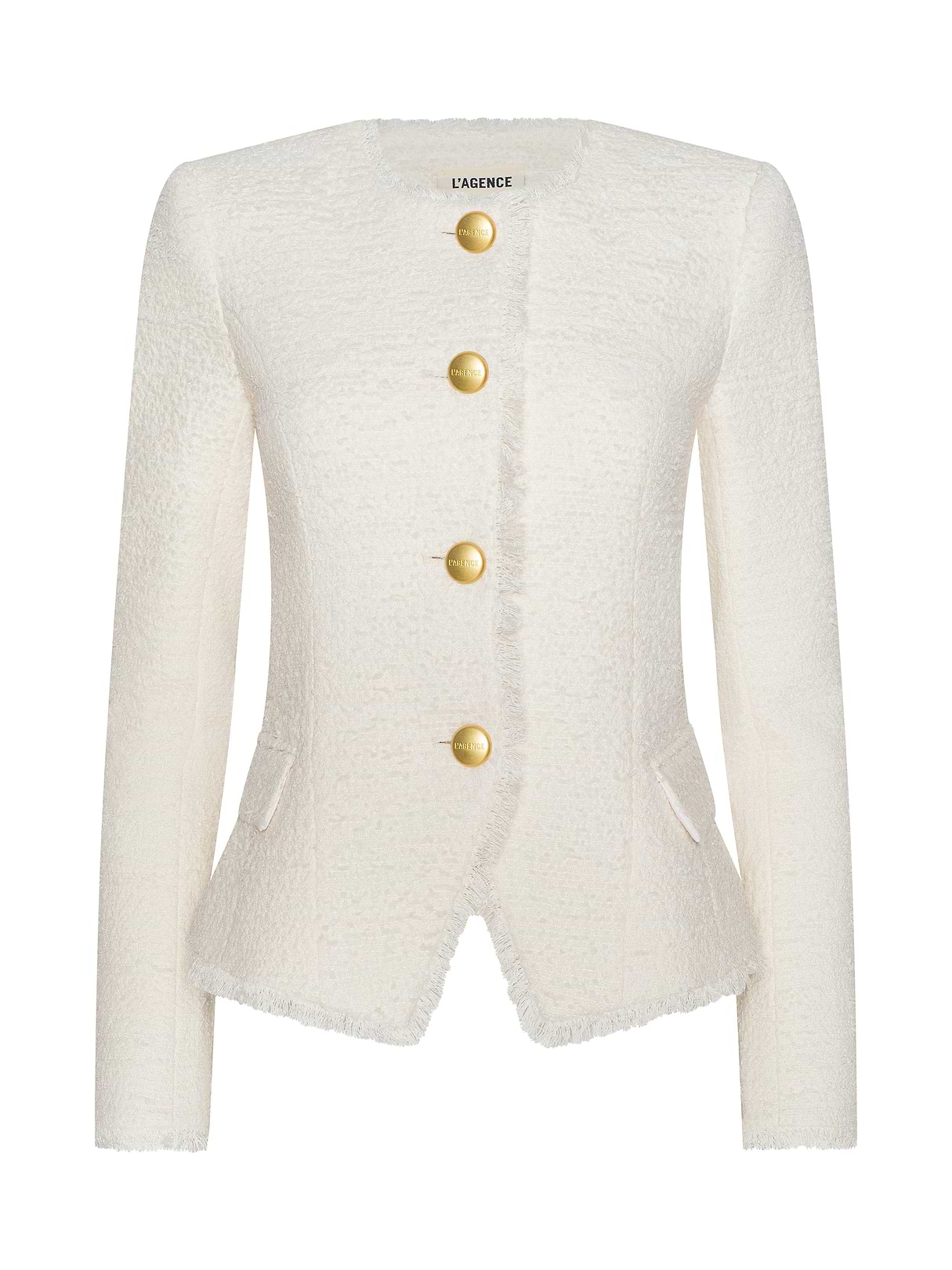 Nerina Tweed Blazer in Ivory | L'AGENCE