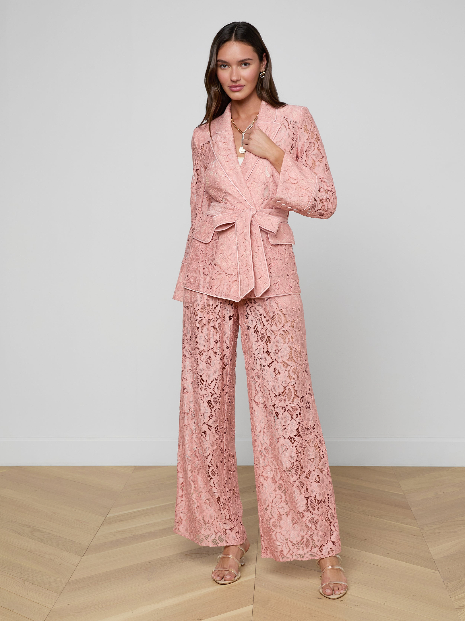 Jordana Lace Blazer in Parfait | L'AGENCE