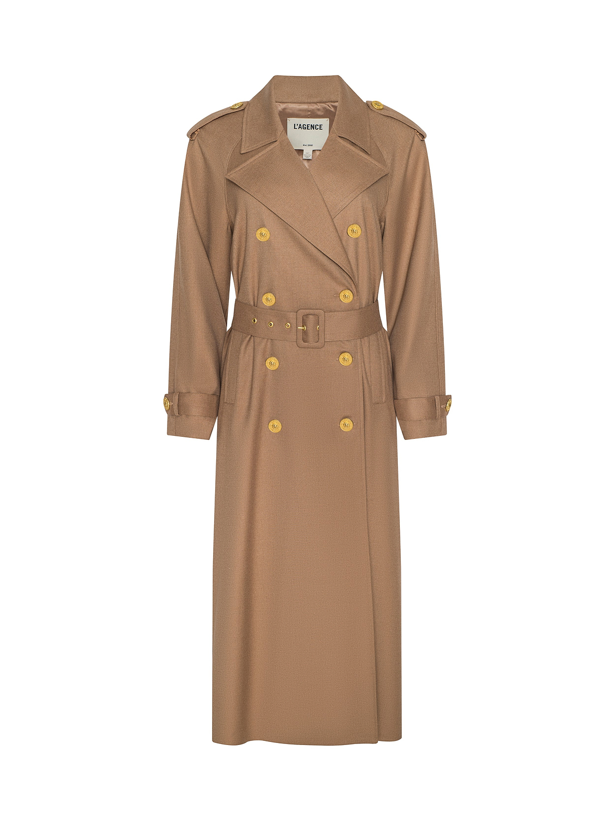 Brinley Oversized Trench Coat in Dark Macchiato | L'AGENCE