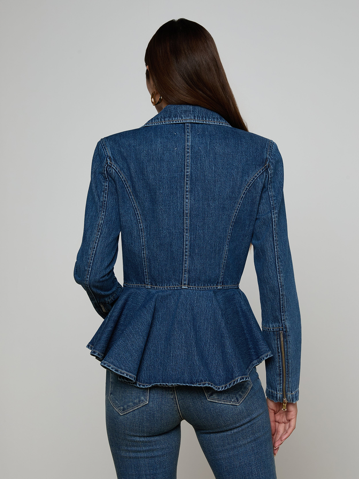 Blueleaブルレア　Peplum jacket Moxie Peplum Biker Jacket in Norton | L'AGENCE