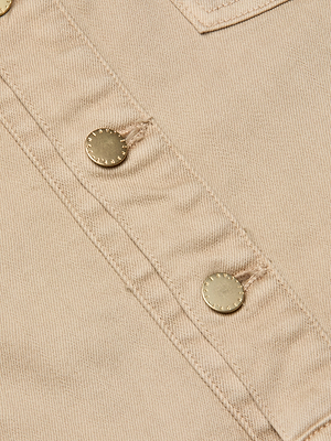 Buttons on a piece of fabric, like those found on the Kirstie Jean Shirt Jacket.