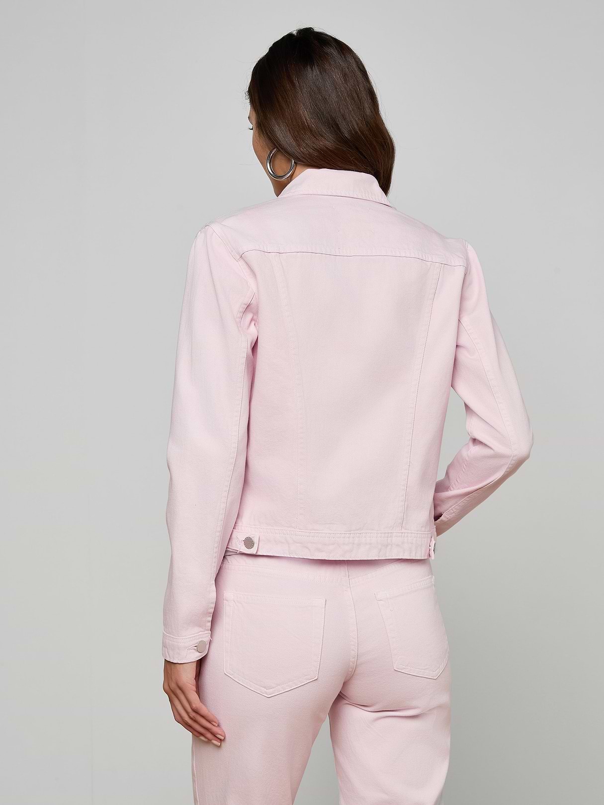Celine Jean Jacket in Icy Lilac | L'AGENCE