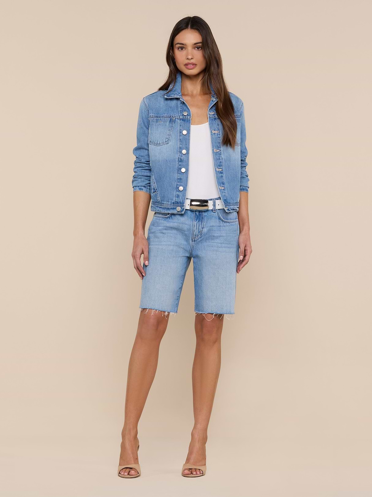 Celine Jean Jacket in Bellflower | L'AGENCE