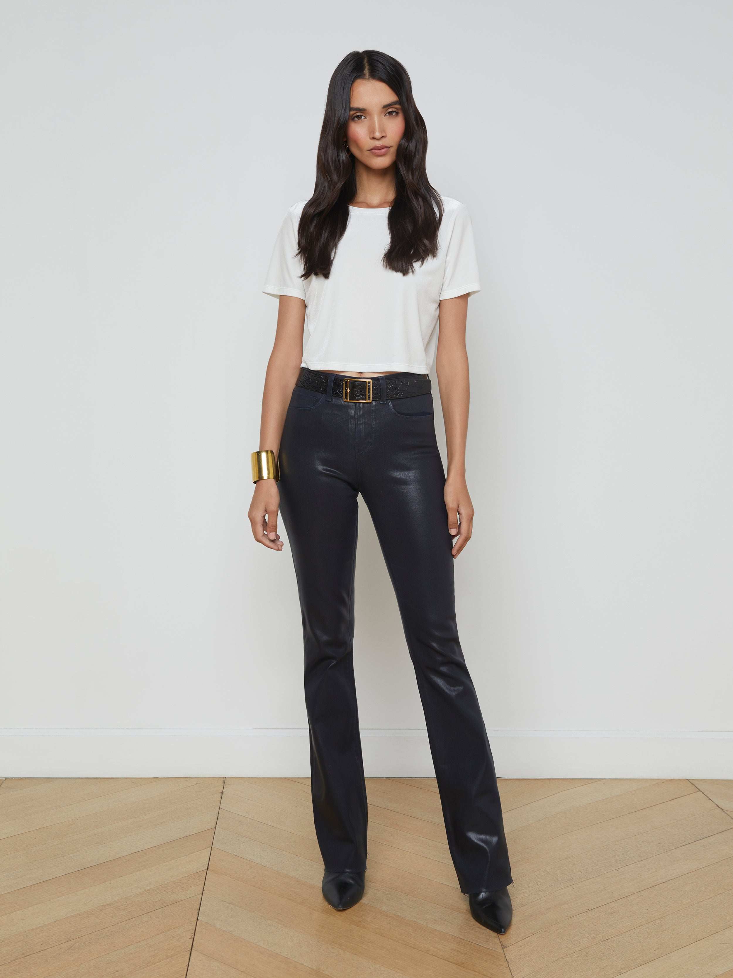 wax coated jean L'AGENCE