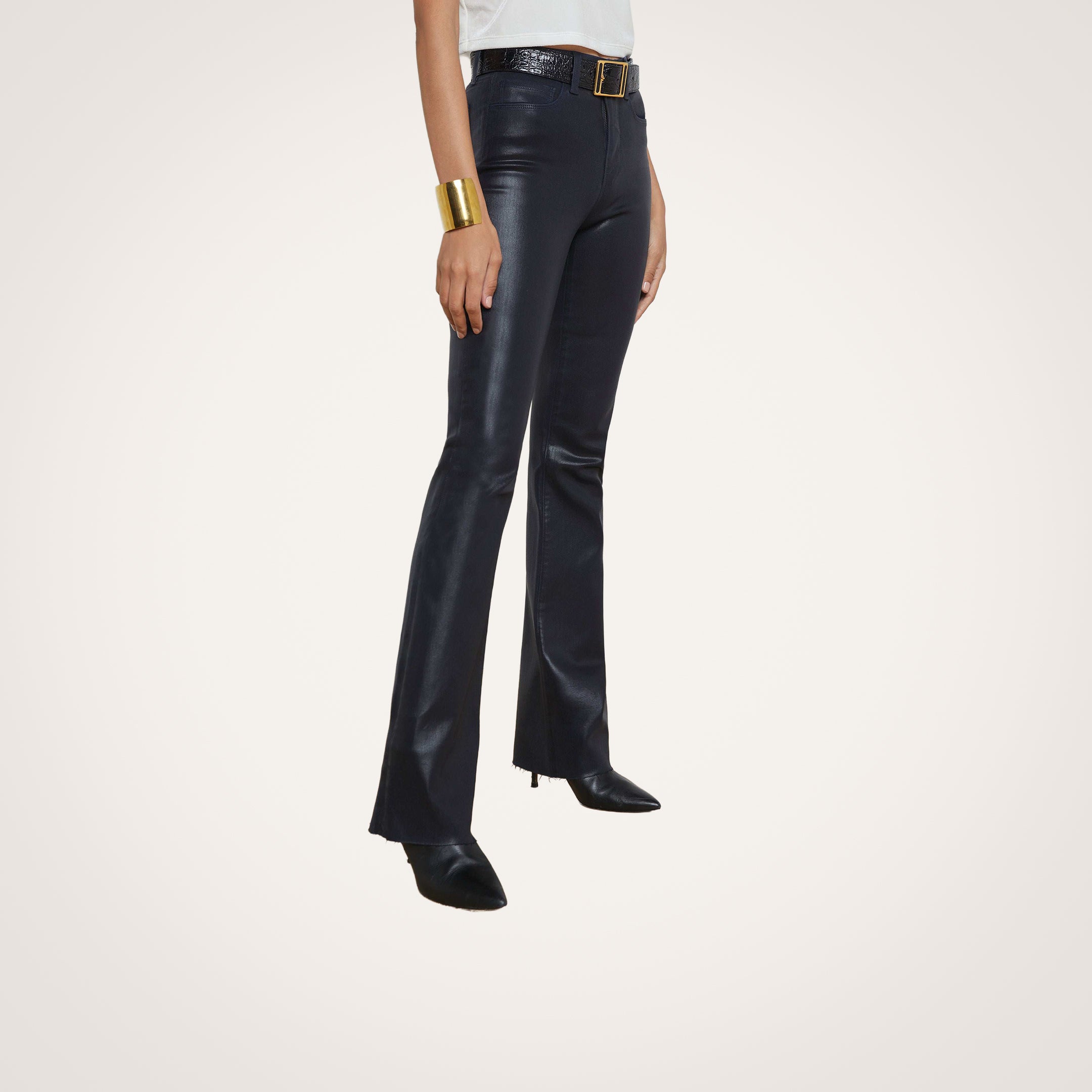 Ruth Coated Straight-Leg Jean jean L'AGENCE   