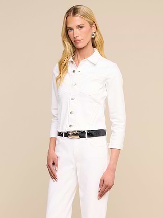 Janelle Jean Jacket in Blanc