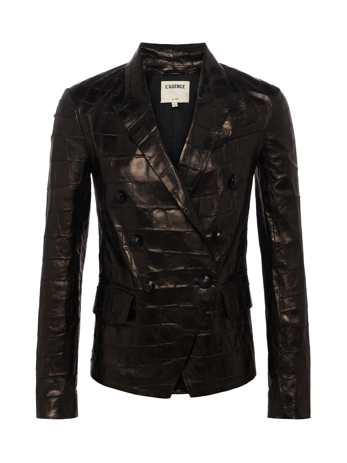 C’est ChiC’a レザー ジャケット Kenzie Leather Blazer in Black | L'AGENCE